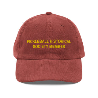 Society Member Corduroy Dad Hat - Gold Thread
